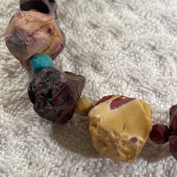 Natural Raw Cut Stone Choker Statement Necklace From Artisan in NC - Picture 2 of 10